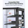 image:imageVEVOR 16U Open Frame Server Rack amp Network Rack Wall Mounted or Floor Standing Heavy Duty 4 Post with 2PCS Vented 1U Shelves amp Mounting Hardware Holds All 19 Networking IT Equipment AV Gear12U Wall Rack