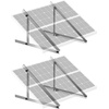 image:imageVEVOR 2 Sets Solar Panel Mounting Brackets  45Inch 0 to 90 Adjustable Tilt Mounts Support 100400W Solar Panels Lightweight Aluminum Brackets with Folding Tilt Legs for RV Boat OffGridSilverGray