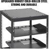 image:imageVEVOR 20U Open Frame Server Rack 2340 Adjustable Depth Free Standing or Wall Mount Network Server Rack 4 Post AV Rack with Casters Holds All Your Networking IT Equipment AV Gear Router Modem12U