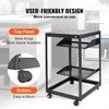 image:imageVEVOR 20U Open Frame Server Rack 2340 Adjustable Depth Free Standing or Wall Mount Network Server Rack 4 Post AV Rack with Casters Holds All Your Networking IT Equipment AV Gear Router Modem15U