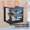 image:imageVEVOR 20U Open Frame Server Rack 2340 Adjustable Depth Free Standing or Wall Mount Network Server Rack 4 Post AV Rack with Casters Holds All Your Networking IT Equipment AV Gear Router Modem9U1