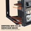 image:imageVEVOR 20U Open Frame Server Rack 2340 Adjustable Depth Free Standing or Wall Mount Network Server Rack 4 Post AV Rack with Casters Holds All Your Networking IT Equipment AV Gear Router Modem9U1