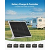 image:imageVEVOR 20W 12V Solar Battery Trickle Charger Maintainer Mono Solar Panel Battery Charger with Builtin MPPT Controller amp Adjustable Mount Bracket IP65 Waterproof for Car Boat RV Trailer House Roof50W