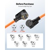 image:imageVEVOR 30 Amp 75 Feet RV Extension Cord 125V 2500W Heavy Duty 103 Gauge STW RV Power Cord NEMA TT30P to NEMA TT30R with Power Indicator Cord Organizer 15A Adapter for Camper Travel Trailer