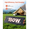image:imageVEVOR 300W Foldable Monocrystalline Solar Panel 23 HighEfficiency Portable Mono Solar Panel Charger with MC4 Output amp 10in1 DC Adapters IP67 Waterproof for Power Stations Camping Hiking Trips150W
