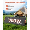 image:imageVEVOR 300W Foldable Monocrystalline Solar Panel 23 HighEfficiency Portable Mono Solar Panel Charger with MC4 Output amp 10in1 DC Adapters IP67 Waterproof for Power Stations Camping Hiking Trips300W