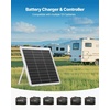 image:imageVEVOR 30W 12V Solar Panel Battery Charger Solar Battery Trickle Charger Maintainer with Intelligent MPPT Controller amp Adjustable Mount Bracket IP67 Waterproof for Car Boat RV Motorcycle Trailer20W