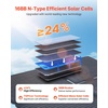 image:imageVEVOR 30W Foldable Solar Panel Charger 16BB NType Monocrystalline Solar Panel 24 Efficiency UltraLight Portable with USBA USBA QC30 amp TypeC Ports for Camping Backpacking Phones Tablets60W