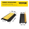 image:imageVEVOR 3Channel Rubber Cable Protector Ramps Heavy Duty 44000Lbs Load Capacity Cable Wire Floor Cord Cover Ramp Speed Bump Driveway Hose Cable Ramp Protective Cover1 Pack