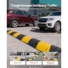 image:imageVEVOR 40 in Rubber Speed Bump 2 Pack 2 Channel Heavy Duty Traffic Speed Hump 22000 lbsAxle Load Capacity Cable Protector Ramp with Expansion Screws for Asphalt Concrete Gravel Driveway and Road2 Pack3FT