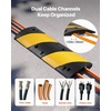 image:imageVEVOR 40 in Rubber Speed Bump 2 Pack 2 Channel Heavy Duty Traffic Speed Hump 22000 lbsAxle Load Capacity Cable Protector Ramp with Expansion Screws for Asphalt Concrete Gravel Driveway and Road2 Pack3FT