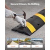 image:imageVEVOR 40 in Rubber Speed Bump 2 Pack 2 Channel Heavy Duty Traffic Speed Hump 22000 lbsAxle Load Capacity Cable Protector Ramp with Expansion Screws for Asphalt Concrete Gravel Driveway and Road2 Pack6FT