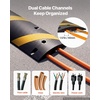 image:imageVEVOR 40 in Rubber Speed Bump 2 Pack 2 Channel Heavy Duty Traffic Speed Hump 22000 lbsAxle Load Capacity Cable Protector Ramp with Expansion Screws for Asphalt Concrete Gravel Driveway and Road1 Pack6FT