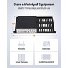 image:imageVEVOR 4PCS 1U Server Rack Shelf Universal Vented Rack Mount Cantilever Tray  for 19 Inch Network Equipment Rack amp Cabinet 10 Deep Rack Mount Shelf 50 lbs Max Weight Capacity Good Air Circulation1U4PCS