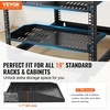 image:imageVEVOR 4PCS 1U Server Rack Shelf Universal Vented Rack Mount Cantilever Tray  for 19 Inch Network Equipment Rack amp Cabinet 10 Deep Rack Mount Shelf 50 lbs Max Weight Capacity Good Air Circulation1U2PCS