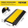 image:imageVEVOR 5 Channel Rubber Cable Protector Ramp Heavy Duty Wire Cord Cover  18000Lbs Load Capacity for Driveway Modular Interlocking Connection Cable Traffic Speed Bump with FlipOpen Top Cover5 Channel