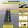 image:imageVEVOR 5 Channel Rubber Cable Protector Ramp Heavy Duty Wire Cord Cover  18000Lbs Load Capacity for Driveway Modular Interlocking Connection Cable Traffic Speed Bump with FlipOpen Top Cover2 Channel