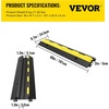 image:imageVEVOR 5 Channel Rubber Cable Protector Ramp Heavy Duty Wire Cord Cover  18000Lbs Load Capacity for Driveway Modular Interlocking Connection Cable Traffic Speed Bump with FlipOpen Top Cover2 Channel