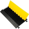 image:imageVEVOR 5 Channel Rubber Cable Protector Ramp Heavy Duty Wire Cord Cover  18000Lbs Load Capacity for Driveway Modular Interlocking Connection Cable Traffic Speed Bump with FlipOpen Top Cover5 Channel