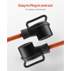 image:imageVEVOR 50 FT 30 Amp Dryer Extension Cord 3Prong NEMA 1030P to 1030R 10AWG STW Pure Copper 125250V 7500W Heavy Duty Power Cable for EV Charging Laundry Room Home Garage ETL ListedOrange