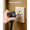 image:imageVEVOR 50 FT 30 Amp Dryer Extension Cord 3Prong NEMA 1030P to 1030R 10AWG STW Pure Copper 125250V 7500W Heavy Duty Power Cable for EV Charging Laundry Room Home Garage ETL ListedBlack