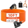 image:imageVEVOR 50 FT 30 Amp Dryer Extension Cord 3Prong NEMA 1030P to 1030R 10AWG STW Pure Copper 125250V 7500W Heavy Duty Power Cable for EV Charging Laundry Room Home Garage ETL ListedOrange