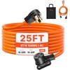 image:imageVEVOR 50 FT 30 Amp Dryer Extension Cord 3Prong NEMA 1030P to 1030R 10AWG STW Pure Copper 125250V 7500W Heavy Duty Power Cable for EV Charging Laundry Room Home Garage ETL ListedOrange