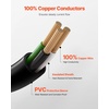 image:imageVEVOR 50 FT 30 Amp Dryer Extension Cord 3Prong NEMA 1030P to 1030R 10AWG STW Pure Copper 125250V 7500W Heavy Duty Power Cable for EV Charging Laundry Room Home Garage ETL ListedBlack