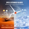 image:imageVEVOR 500W Wind Turbine Generator 12V Wind Turbine Kit with MPPT Controller 3Blade Wind Power Generator with Adjustable Windward Direction 25ms Start Wind Speed for RVs Boats Home Farm12V 500W 3Blade