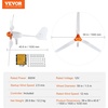 image:imageVEVOR 500W Wind Turbine Generator 12V Wind Turbine Kit with MPPT Controller 3Blade Wind Power Generator with Adjustable Windward Direction 25ms Start Wind Speed for RVs Boats Home Farm12V 800W 3Blade
