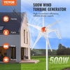 image:imageVEVOR 500W Wind Turbine Generator 12V Wind Turbine Kit with MPPT Controller 3Blade Wind Power Generator with Adjustable Windward Direction 25ms Start Wind Speed for RVs Boats Home Farm12V 500W 5Blade
