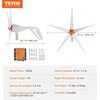 image:imageVEVOR 500W Wind Turbine Generator 12V Wind Turbine Kit with MPPT Controller 3Blade Wind Power Generator with Adjustable Windward Direction 25ms Start Wind Speed for RVs Boats Home Farm12V 500W 5Blade