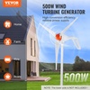 image:imageVEVOR 500W Wind Turbine Generator 12V Wind Turbine Kit with MPPT Controller 3Blade Wind Power Generator with Adjustable Windward Direction 25ms Start Wind Speed for RVs Boats Home Farm12V 500W 3Blade with Anemometer