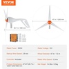 image:imageVEVOR 500W Wind Turbine Generator 12V Wind Turbine Kit with MPPT Controller 3Blade Wind Power Generator with Adjustable Windward Direction 25ms Start Wind Speed for RVs Boats Home Farm12V 500W 3Blade