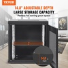 image:imageVEVOR 6U Wall Mount Network Server Cabinet 148 Deep Server Rack Cabinet Enclosure 200 lbs Max GroundMounted Load Capacity with Locking Glass Door Side Panels for IT Equipment AV Devices  for 19 IT Equipment AV Devices 200 lbs Max Load Capacity Fast Heat Dissipation with Locking Glass Door Side Panels12UMesh Door