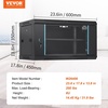 image:imageVEVOR 6U Wall Mount Network Server Cabinet 148 Deep Server Rack Cabinet Enclosure 200 lbs Max GroundMounted Load Capacity with Locking Glass Door Side Panels for IT Equipment AV Devices  for 19 IT Equipment AV Devices 200 lbs Max Load Capacity Fast Heat Dissipation with Locking Glass Door Side Panels6UGlass Door