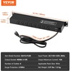 image:imageVEVOR 8 Outlet Horizontal 1U Rack Mount PDU Power Strip for Network Server Racks Surge Protection amp Overload Protection 110125V15A with 6ft 14AWG Power Cord8 OutletIndividual Switches
