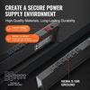 image:imageVEVOR 8 Outlet Horizontal 1U Rack Mount PDU Power Strip for Network Server Racks Surge Protection amp Overload Protection 110125V15A with 6ft 14AWG Power Cord12 OutletIntegrated Switches