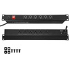 image:imageVEVOR 8 Outlet Horizontal 1U Rack Mount PDU Power Strip for Network Server Racks Surge Protection amp Overload Protection 110125V15A with 6ft 14AWG Power Cord12 OutletIntegrated Switches