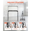 image:imageVEVOR Adjustable Gantry Crane 2200 lbs Capacity Portable Shop Lift Hoist with 957 to 1429 Height Adjustable Locking Wheels Steel Construction for Factory Warehouse Auto Repair Frame Only5000 lbs With Hoist