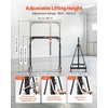 image:imageVEVOR Adjustable Gantry Crane 4400 lbs Capacity Portable Shop Lift Hoist with 9961469 in Height Adjustable Manual Trolley Hoist Sling Shackles Hooks for Garage Factory Warehouse Auto Repair