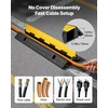 image:imageVEVOR Cable Protector Ramp 1 Channel Heavy Duty 3937 Rubber Cord Hose Wire Cover 276W x 197H Channel Size Traffic Speed Bump with FlipOpen Top Cover for Indoor Outdoor Use