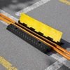 image:imageVEVOR Cable Protector Ramp 2 Channel Heavy Duty 3937 Rubber Cord Hose Wire Cover 22W x 2H Large Channel Size Traffic Speed Bump with FlipOpen Top Cover for Indoor Outdoor Use