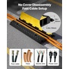 image:imageVEVOR Cable Protector Ramp 2 Channel Heavy Duty 3937 Rubber Cord Hose Wire Cover 22W x 2H Large Channel Size Traffic Speed Bump with FlipOpen Top Cover for Indoor Outdoor Use