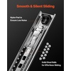 image:imageVEVOR Drawer Slides 24inch 1 Pair Locking Drawer Slides 250lbs Load Capacity Side Mount Ball Bearing 3Fold Full ExtensionNew