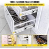 image:imageVEVOR Drawer Slides 24inch 1 Pair Locking Drawer Slides 250lbs Load Capacity Side Mount Ball Bearing 3Fold Full ExtensionOld