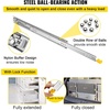 image:imageVEVOR Drawer Slides 24inch 1 Pair Locking Drawer Slides 250lbs Load Capacity Side Mount Ball Bearing 3Fold Full ExtensionOld