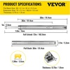 image:imageVEVOR Drawer Slides 24inch 1 Pair Locking Drawer Slides 250lbs Load Capacity Side Mount Ball Bearing 3Fold Full ExtensionOld