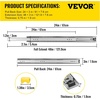 image:imageVEVOR Drawer Slides 24inch 1 Pair Locking Drawer Slides 250lbs Load Capacity Side Mount Ball Bearing 3Fold Full ExtensionOld