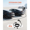 image:imageVEVOR EV Charger Extension Cable 32Amp 40 ft J1772 Extension Cord Compatible with 120V240V SAE J1772 Electric Vehicle Chargers Level 1Level 2 IP66 Heavy Duty Car Charging Cable with Carrying Bag48Amp  J1772